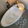 Matt White Freestanding Double Ended Bath 1500 x 720mm - Alvor