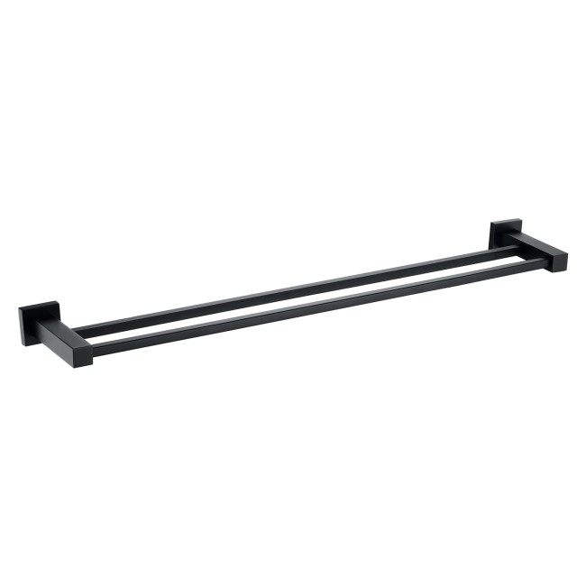 Arissa Matt Black Double Towel Bar