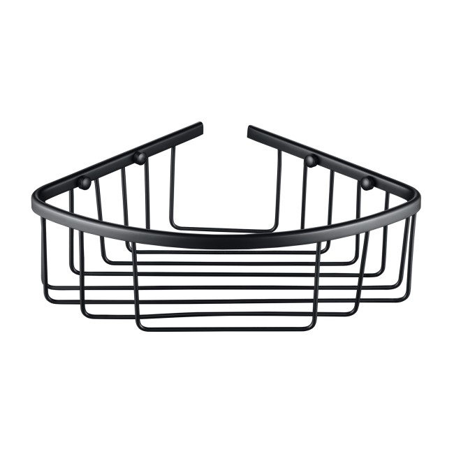 Matt Black Corner Shower Caddy - Arissa 