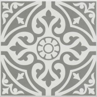 Grey Patterned Floor Tile 330 x 330mm - Mayfair