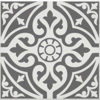 Black Patterned Floor Tile 330 x 330mm - Mayfair