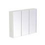 3 Door White Mirrored Bathroom Cabinet 800 x 650mm - Ashford