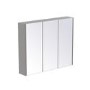 3 Door Grey Mirrored Bathroom Cabinet 800 x 650mm - Ashford