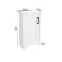 Single Door White Freestanding Storage Cabinet 450 x 800mm - Camden