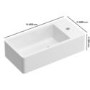 Cloakroom Matt Wall Hung Basin Right Hand 405mm - Detroit