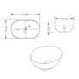 Oval Countertop Basin 405mm - Shell