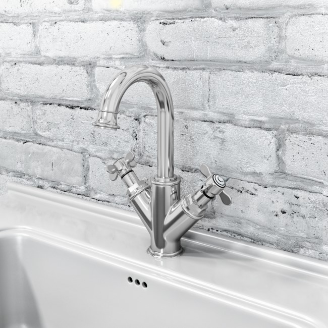 Chrome Crosshead Mono Basin Mixer Tap - Camden