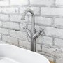 Tall Chrome Crosshead Basin Mixer Tap - Camden