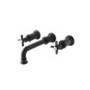 Wall Mounted Black Crosshead Basin Mixer Tap - Camden