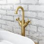 Tall Brass Crosshead Basin Mixer Tap - Camden