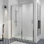 1000mm Chrome Sliding Shower Door 8mm Glass - Pavo