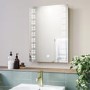 Rectangular Heated Bathroom Mirror with Lights 500 x 700mm - Leo