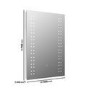 Rectangular Heated Bathroom Mirror with Lights 500 x 700mm - Leo