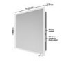 Rectangular Heated Bathroom Mirror with Lights Shaver Socket & Built in BT Speaker - 800 x 600mm - Divine