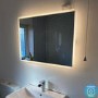 Rectangular Heated Bathroom Mirror with Lights Shaver Socket & Built in BT Speaker - 800 x 600mm - Divine