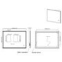 Rectangular Heated Bathroom Mirror with Lights Shaver Socket & BT Speaker 1200 x 800mm - Divine