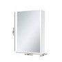 Single Door Chrome Mirrored Bathroom Cabinet with Lights and Shaver Socket 500 x 700mm - Mizar