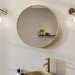 Round Gold Bathroom Mirror 600mm - Alcor