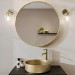 Round Gold Bathroom Mirror 800mm - Alcor