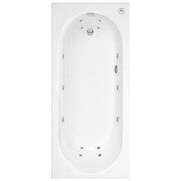 Single Ended Whirlpool Spa Bath with 14 Whirlpool Jets 1800 x 800mm - Alton