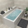 Single Ended Whirlpool Spa Bath with 14 Whirlpool Jets 1700 x 750mm - Rutland