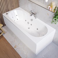 Double Ended Whirlpool Spa Bath with 14 Whirlpool Jets 1700 x 750mm - Burford