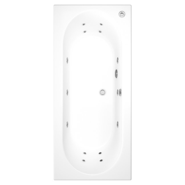 Double Ended Whirlpool Spa Bath with 14 Whirlpool Jets 1700 x 750mm - Burford