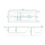 Double Ended Whirlpool Spa Bath with 14 Whirlpool Jets 1700 x 750mm - Burford