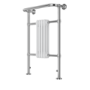 White and Chrome Traditional Column Radiator with Towel Rail 952 x 479mm - Regent