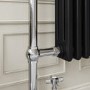 Black and Chrome Traditional Column Radiator with Towel Rail 952 x 479mm - Regent