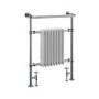 White and Chrome Traditional Column Radiator with Towel Rail 952 x 659mm - Regent