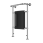 Black and Chrome Traditional Column Radiator with Towel Rail 952 x 659mm - Regent