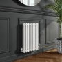 White Horizontal 2 Column Traditional Radiator 600 x 425mm - Nambi