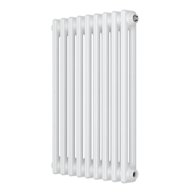 White Horizontal 2 Column Traditional Radiator 600 x 425mm - Nambi