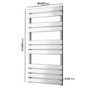 Chrome Towel Radiator 1200 x 450mm - Tundra