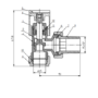 Chrome Round Angled Radiator Valves - For Pipework Which Comes From The Wall