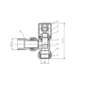 White Round Angled Radiator Valves - For Pipework Which Comes From The Wall