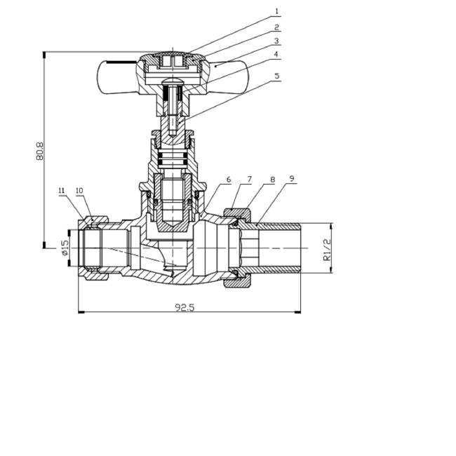 Chrome Traditional Straight Radiator Valves