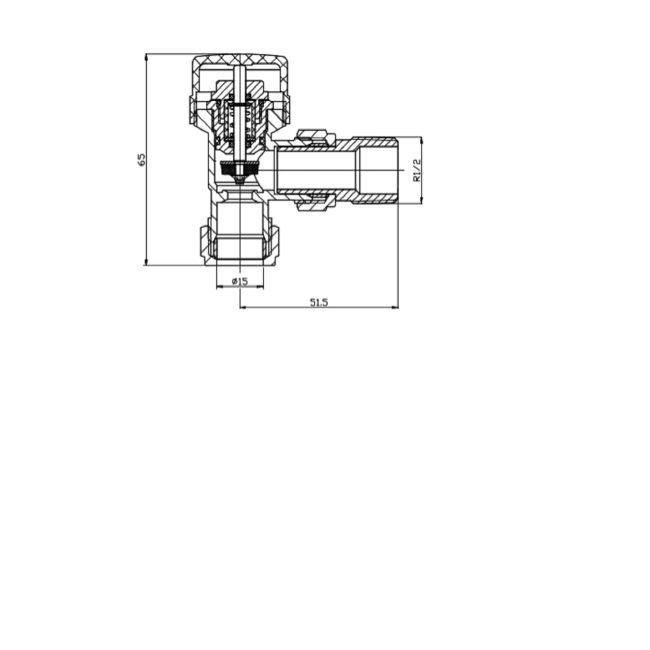 White Thermostatic Angled Radiator Valves