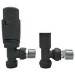 Anthracite Thermostatic Angled Radiator Valves