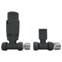 Anthracite  Thermostatic Straight Radiator Valves