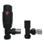 Matt Black  Thermostatic Angled Radiator Valves