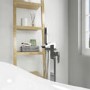 Chrome Freestanding Bath Shower Mixer Tap - Wave