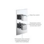 Chrome 1 Outlet Concealed Thermostatic Shower Valve with Dual Control - Cube