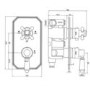 Chrome Traditional 1 Outlet Concealed Thermostatic Concealed Shower Valve with Dual Control - Cambridge