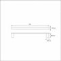 Square 600mm Single Towel Bar - Bexton