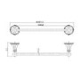 Traditional 600mm Single Towel Bar - Oxbridge