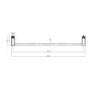 Slim 600mm Single Towel Bar - Warren