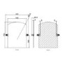 Frameless Arched Bathroom Mirror - 550 x 750mm - Baxenden