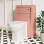 500mm Pink Back to Wall Toilet Unit Only - Avebury